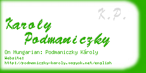 karoly podmaniczky business card